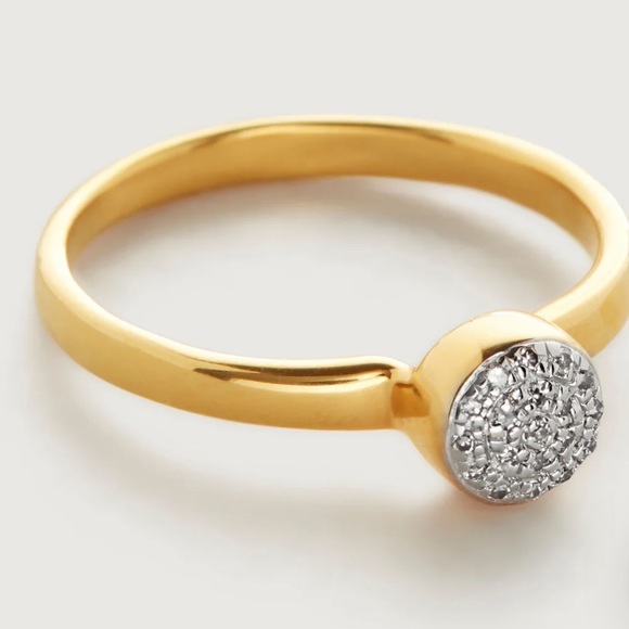 Monica vinadir 18k Gold vermeil with Diamond ring, Size 5.5, NWT - Picture 3 of 11
